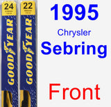 Front Wiper Blade Pack for 1995 Chrysler Sebring - Premium