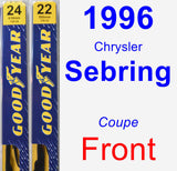 Front Wiper Blade Pack for 1996 Chrysler Sebring - Premium