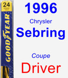 Driver Wiper Blade for 1996 Chrysler Sebring - Premium