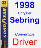 Driver Wiper Blade for 1998 Chrysler Sebring - Premium