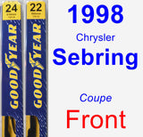 Front Wiper Blade Pack for 1998 Chrysler Sebring - Premium
