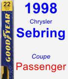 Passenger Wiper Blade for 1998 Chrysler Sebring - Premium