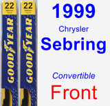 Front Wiper Blade Pack for 1999 Chrysler Sebring - Premium