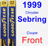 Front Wiper Blade Pack for 1999 Chrysler Sebring - Premium
