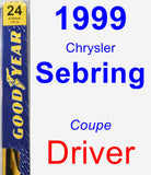 Driver Wiper Blade for 1999 Chrysler Sebring - Premium