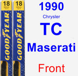 Front Wiper Blade Pack for 1990 Chrysler TC Maserati - Premium