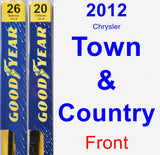 Front Wiper Blade Pack for 2012 Chrysler Town & Country - Premium