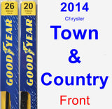 Front Wiper Blade Pack for 2014 Chrysler Town & Country - Premium