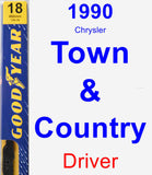 Driver Wiper Blade for 1990 Chrysler Town & Country - Premium
