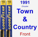 Front Wiper Blade Pack for 1991 Chrysler Town & Country - Premium