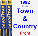 Front Wiper Blade Pack for 1992 Chrysler Town & Country - Premium