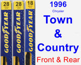 Front & Rear Wiper Blade Pack for 1996 Chrysler Town & Country - Premium