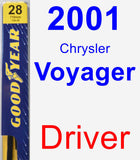Driver Wiper Blade for 2001 Chrysler Voyager - Premium