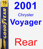 Rear Wiper Blade for 2001 Chrysler Voyager - Premium