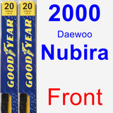 Front Wiper Blade Pack for 2000 Daewoo Nubira - Premium