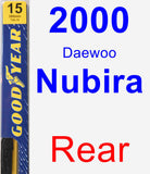 Rear Wiper Blade for 2000 Daewoo Nubira - Premium