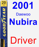 Driver Wiper Blade for 2001 Daewoo Nubira - Premium