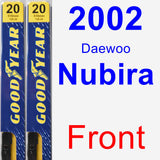 Front Wiper Blade Pack for 2002 Daewoo Nubira - Premium