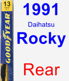 Rear Wiper Blade for 1991 Daihatsu Rocky - Premium