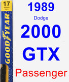 Passenger Wiper Blade for 1989 Dodge 2000 GTX - Premium