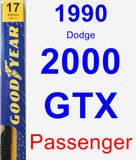 Passenger Wiper Blade for 1990 Dodge 2000 GTX - Premium