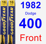 Front Wiper Blade Pack for 1982 Dodge 400 - Premium