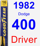 Driver Wiper Blade for 1982 Dodge 400 - Premium