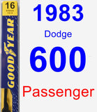 Passenger Wiper Blade for 1983 Dodge 600 - Premium