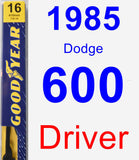 Driver Wiper Blade for 1985 Dodge 600 - Premium