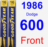 Front Wiper Blade Pack for 1986 Dodge 600 - Premium