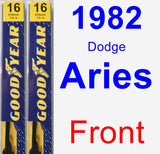 Front Wiper Blade Pack for 1982 Dodge Aries - Premium