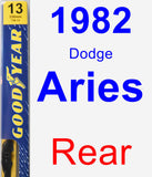 Rear Wiper Blade for 1982 Dodge Aries - Premium