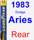 Rear Wiper Blade for 1983 Dodge Aries - Premium