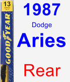 Rear Wiper Blade for 1987 Dodge Aries - Premium