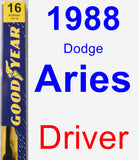 Driver Wiper Blade for 1988 Dodge Aries - Premium