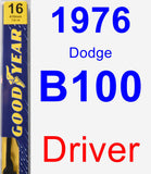 Driver Wiper Blade for 1976 Dodge B100 - Premium