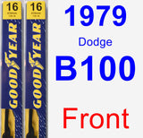 Front Wiper Blade Pack for 1979 Dodge B100 - Premium