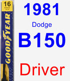 Driver Wiper Blade for 1981 Dodge B150 - Premium