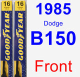 Front Wiper Blade Pack for 1985 Dodge B150 - Premium