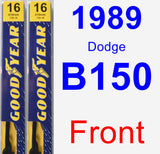 Front Wiper Blade Pack for 1989 Dodge B150 - Premium