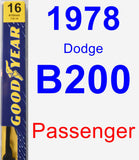 Passenger Wiper Blade for 1978 Dodge B200 - Premium