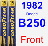 Front Wiper Blade Pack for 1982 Dodge B250 - Premium