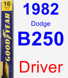 Driver Wiper Blade for 1982 Dodge B250 - Premium