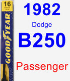 Passenger Wiper Blade for 1982 Dodge B250 - Premium