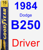 Driver Wiper Blade for 1984 Dodge B250 - Premium