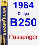 Passenger Wiper Blade for 1984 Dodge B250 - Premium