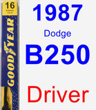 Driver Wiper Blade for 1987 Dodge B250 - Premium