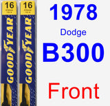 Front Wiper Blade Pack for 1978 Dodge B300 - Premium