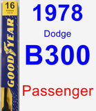 Passenger Wiper Blade for 1978 Dodge B300 - Premium