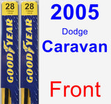 Front Wiper Blade Pack for 2005 Dodge Caravan - Premium